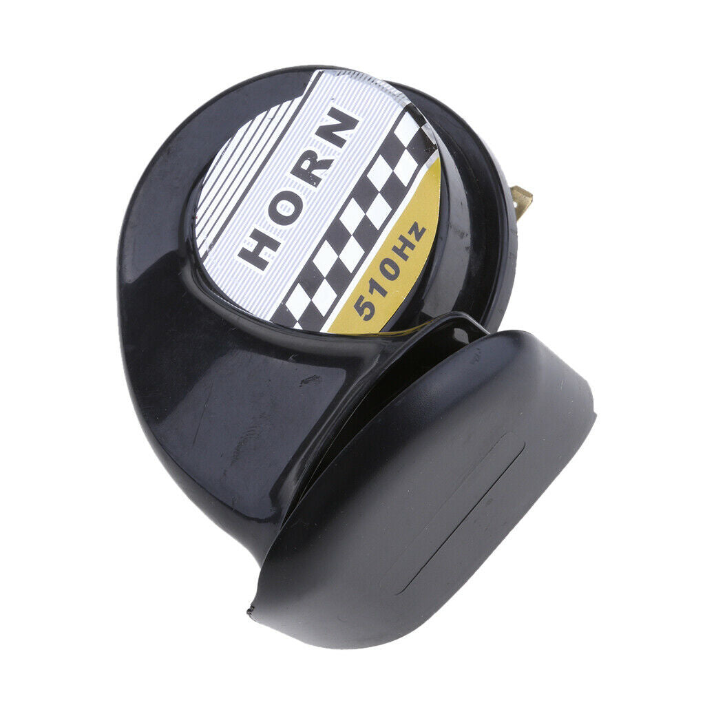 Car Motorcycle 130dB Loud Snail Air Horn Siren Waterproof 510hz 12V DC Black