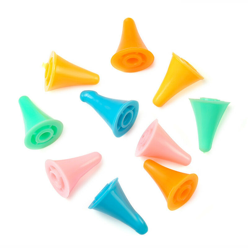 Pack of 10x Plastic Point Protectors/Stoppers for Knitting Needle - Random Color