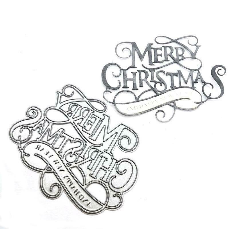 Merry Christmas Letters Carbon Steel Cutting Dies DIY Scrapbooking Photo Album