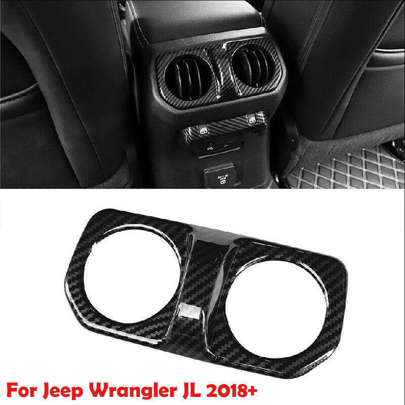 For Jeep Wrangler JL 2018+ ABS Car Inner Rear Back Air Vent Outlet AC Trim Cover