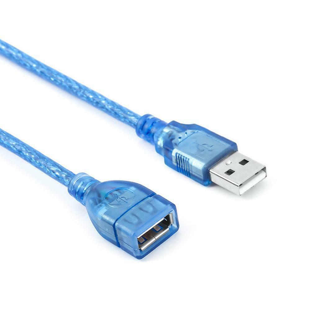 High Speed USB 2.0 Extension Cable Transparent Male To Female Cord 1.5Meters