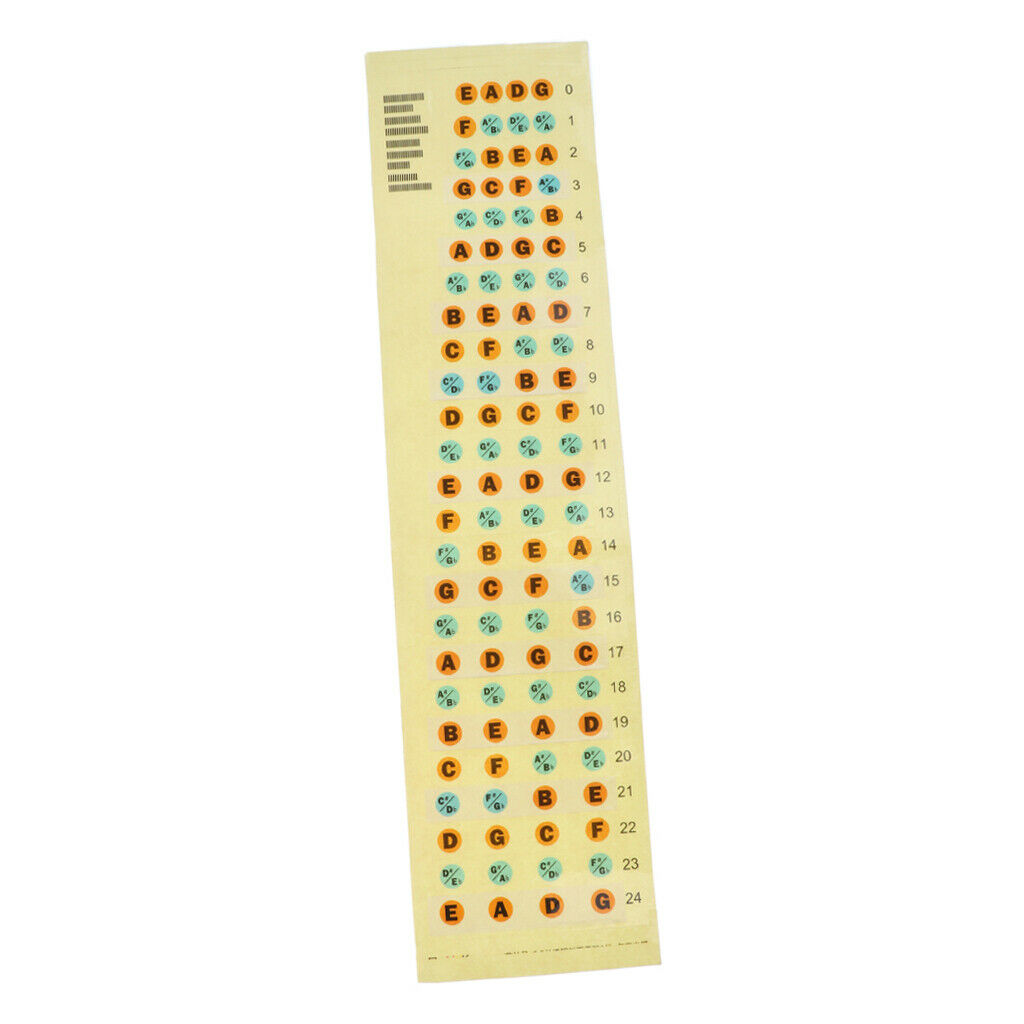Bass Guitar Fretboard Note Labels Scale Fret Stickers for 4 Strings Bass