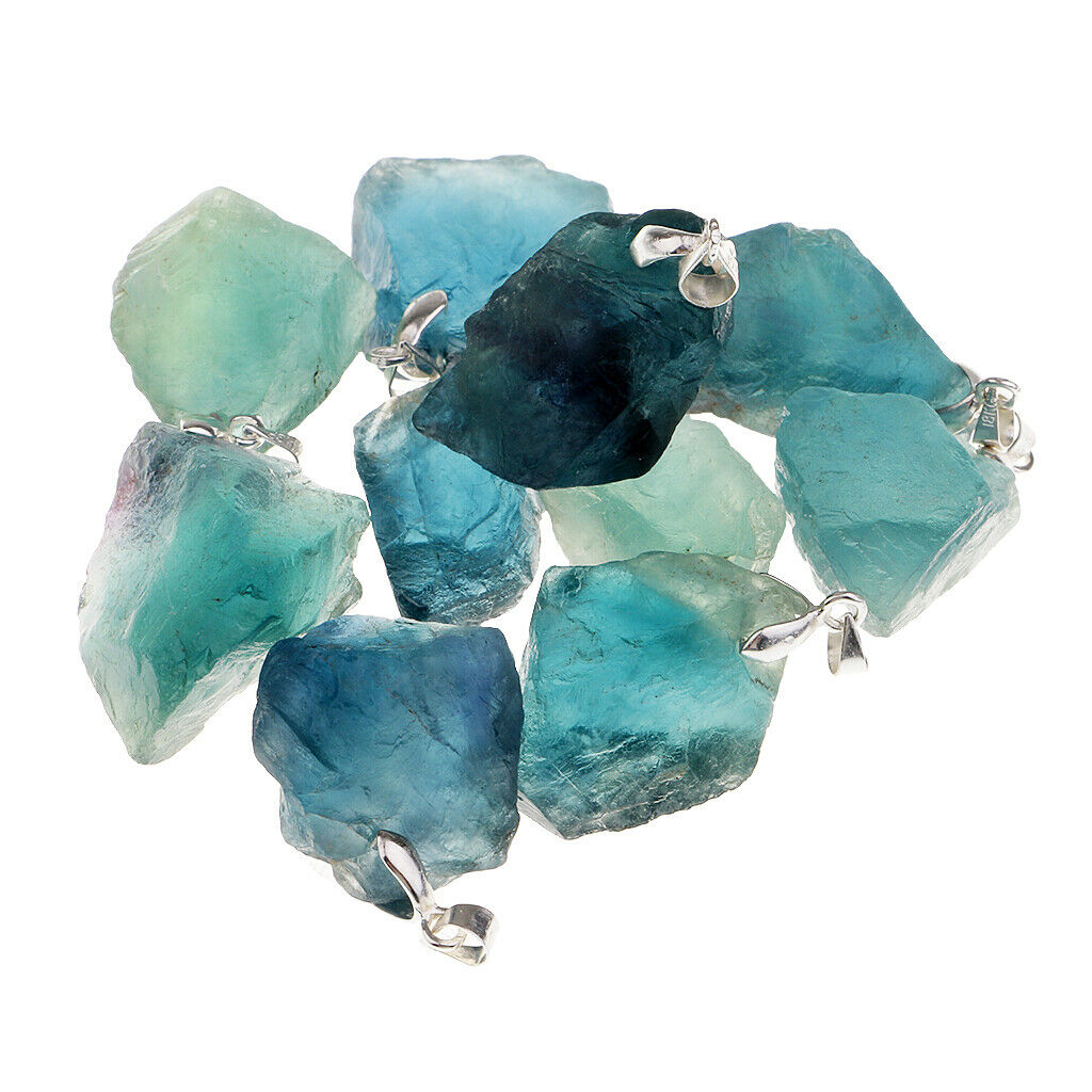 Green Blue Fluorite Pendant Crystal Pendant Blessing Lucky Pendant Girl Gift