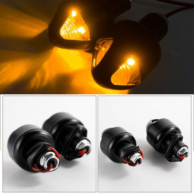 2pcs 7/8'' Motorcycle Bikes Handlebar w/ LED Light Grips Bar End Cap Plug Slider