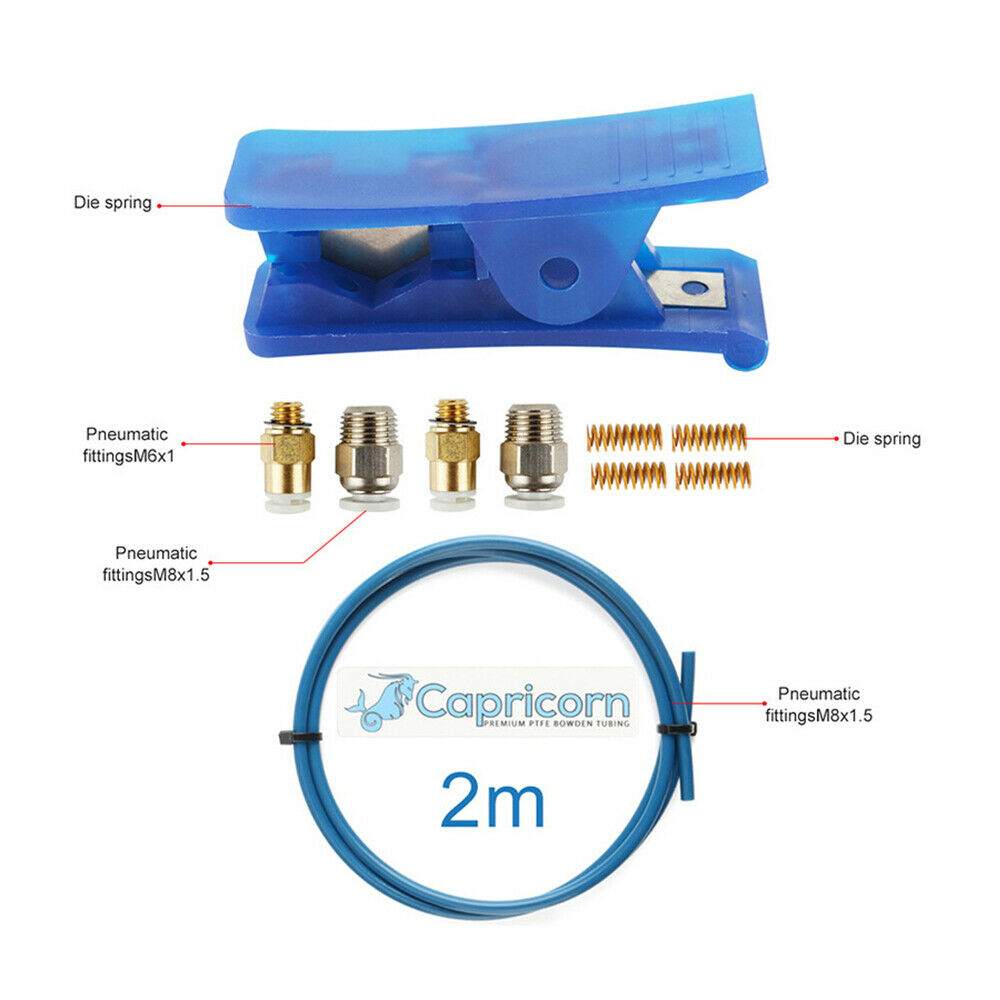 For Creality Capricorn XS Series Low Friction PTFE Bowden Tubing 2 Meters