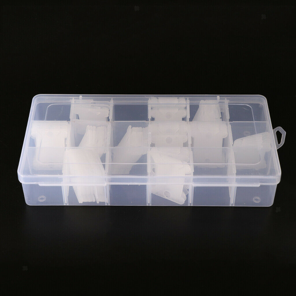 100 Pieces Spool Floss Bobbins With Plastic Box For Cross Stitch Embroidery,