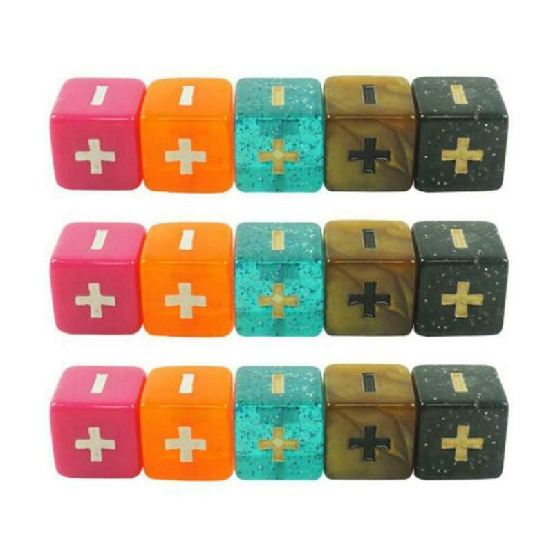 Pack of 10 Basic Addition & Subtraction Math Kit 16mm Dice Multi-color Colorful