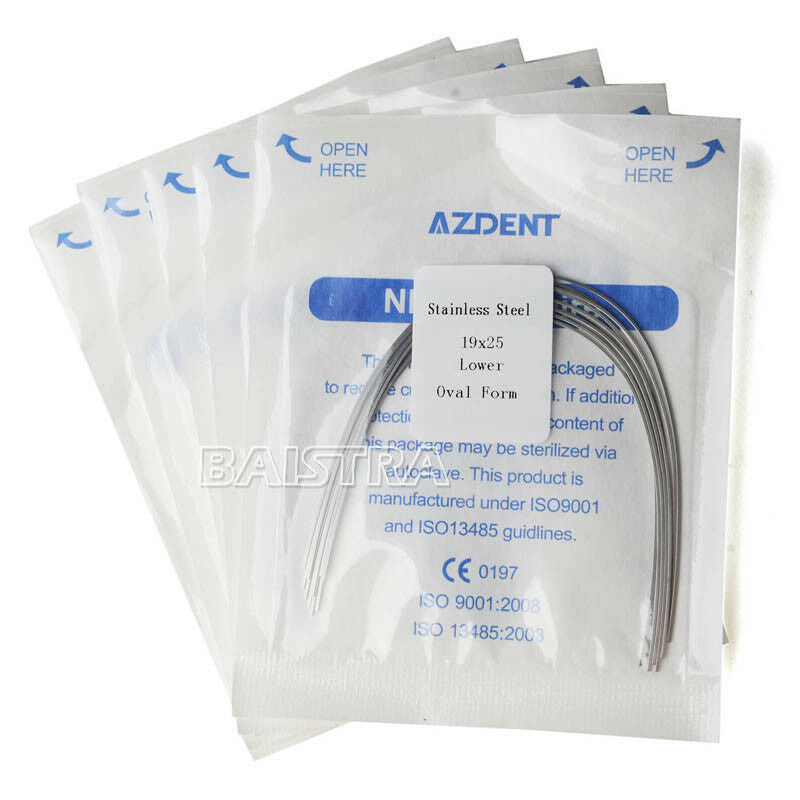 30x Dental Ortho Stainless Steel Arch Wire 19*25Lower Ovoid Rectangular