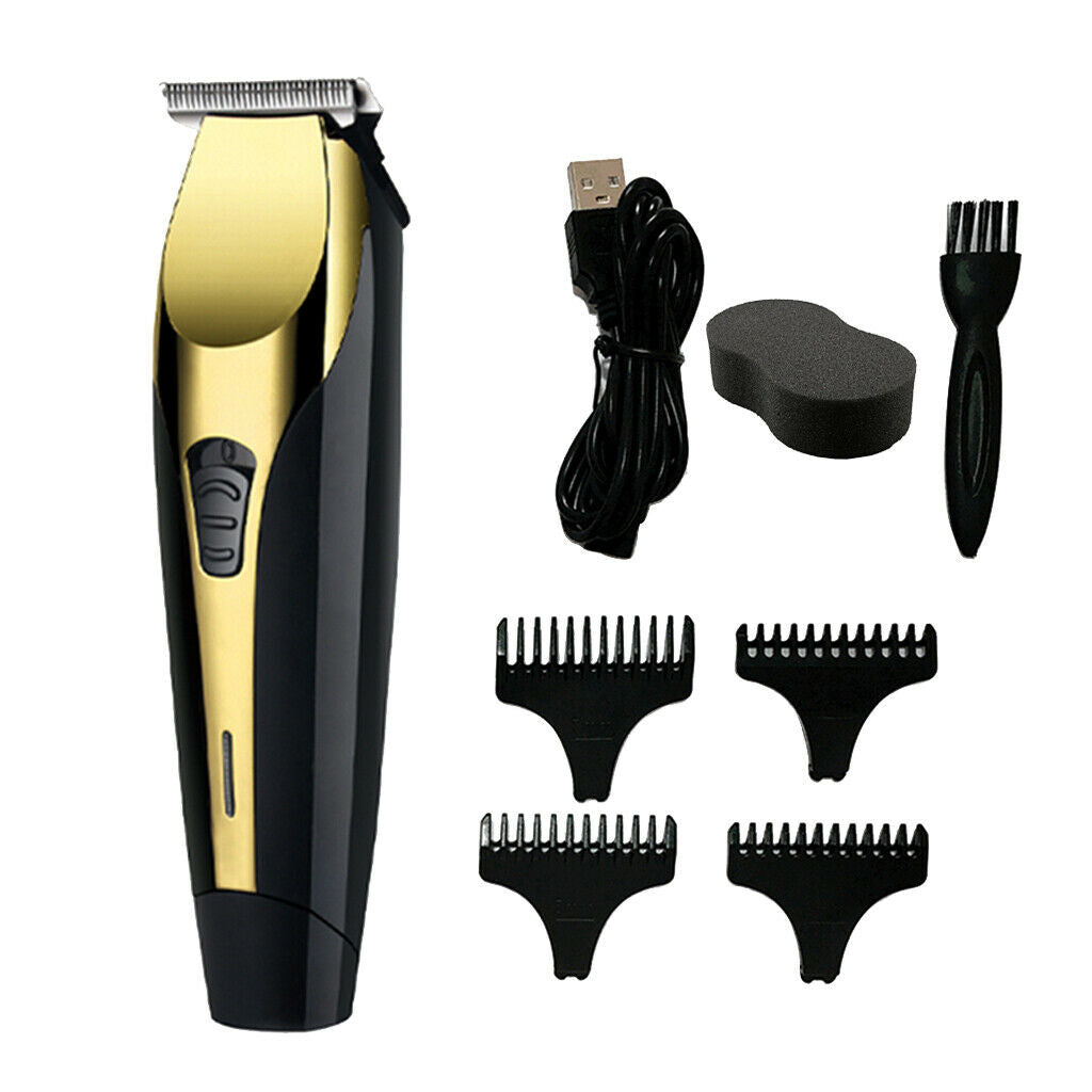 USB Rechargeable Electric Trimmer Boys Man's Hair Clipper Kit T Outliner