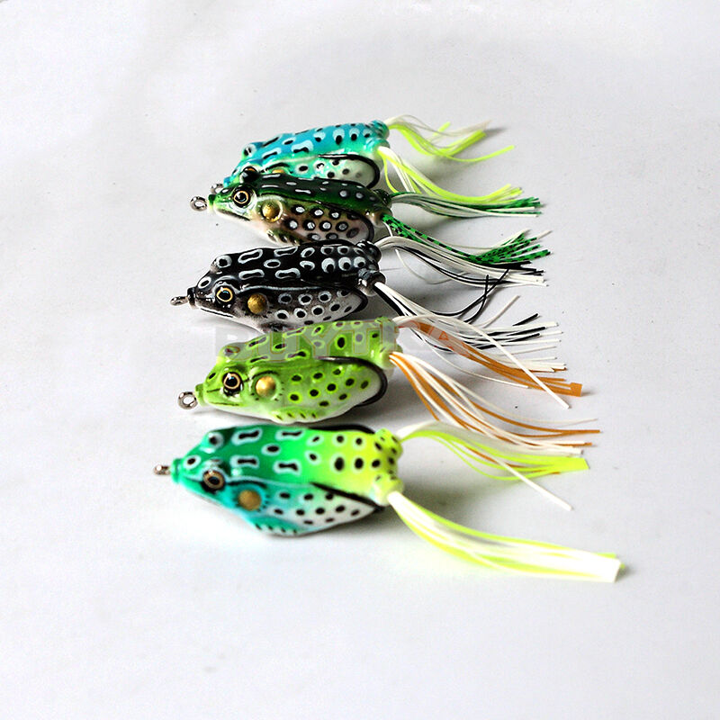 5Pcs Toad Soft Plastic Hollow Fishing Lure Crankbait Hooks Bass Bait Frog 、 BDA