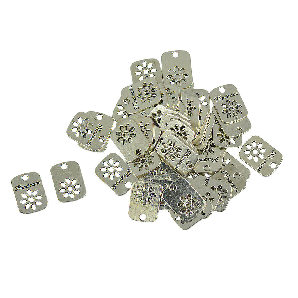 50pcs Rectangle Shape Handmade Charm pendant for DIY Crafting jewelry Making