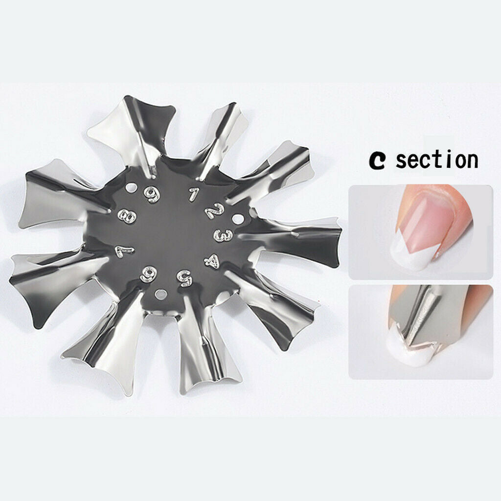 3 Size French Nail Art Tips Edge  Cut Line Metal Trimmer