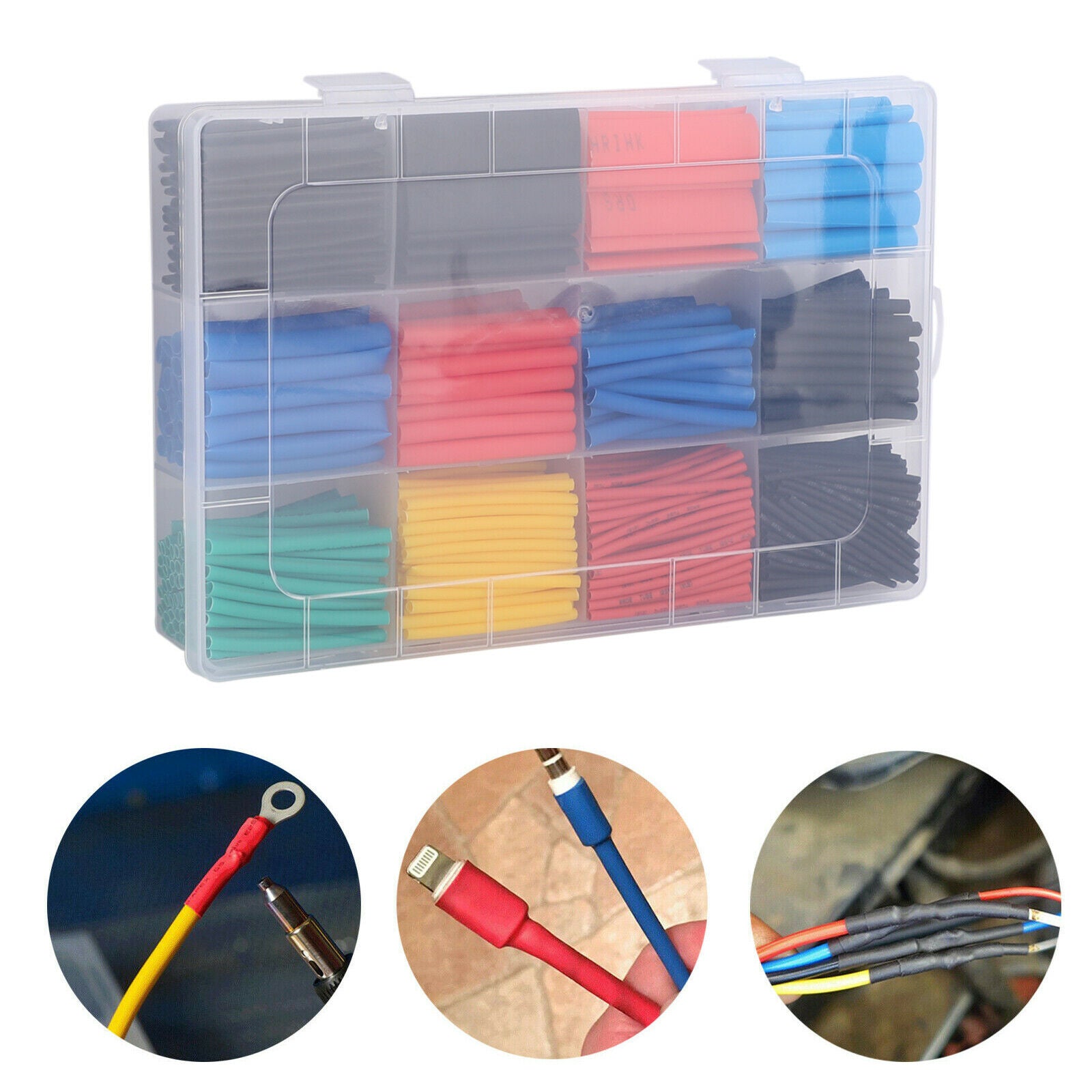 800x 2:1 Waterproof Dual Wall Adhesive Heat Shrink Wire Heatshrink Tubing Kits