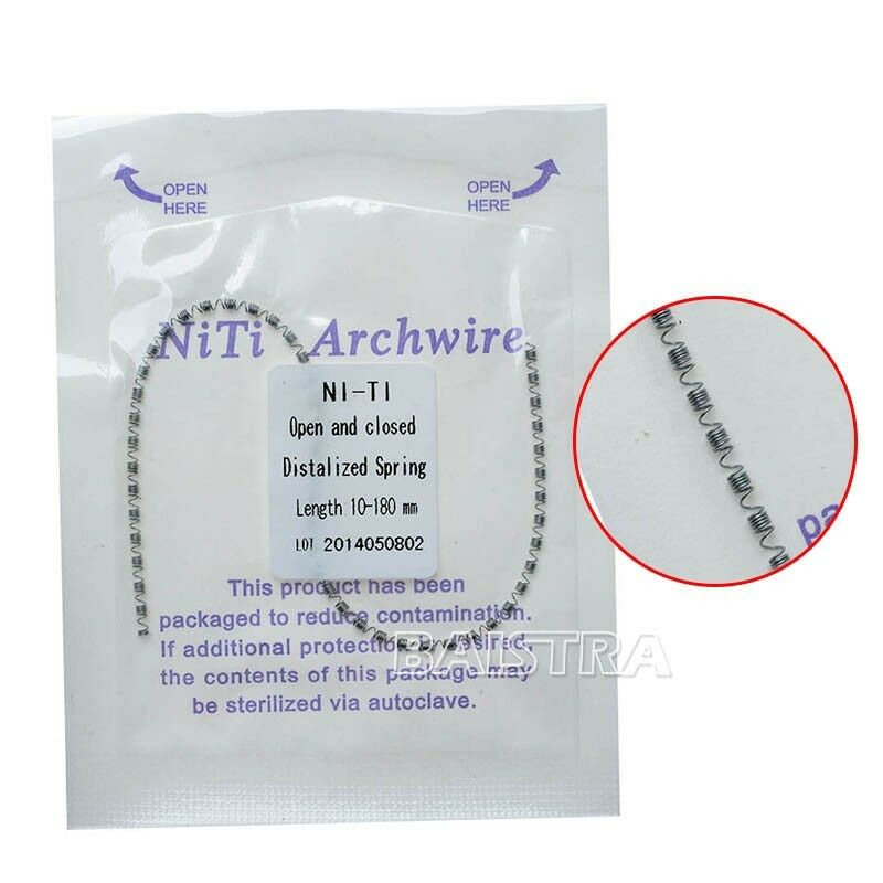 50 X Orthodontic Dental Niti Open & Closed Distalized Coil Spring 0.010*180mm