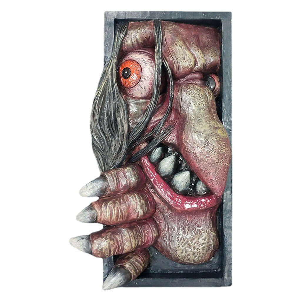 2PCS Scary Monster Bookend Peeping Bookshelf Sculptures Decorations Crafts