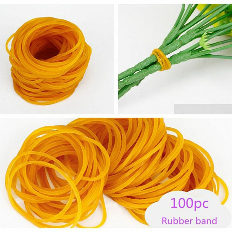 Elastic Bands Rubber Bands Ideal For Home, School & Office OD 30mm Yellow100pcs