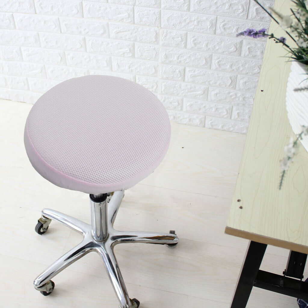 Bar Stool Covers Round Chair Seat Cover Sleeve Protector Pink 30cm