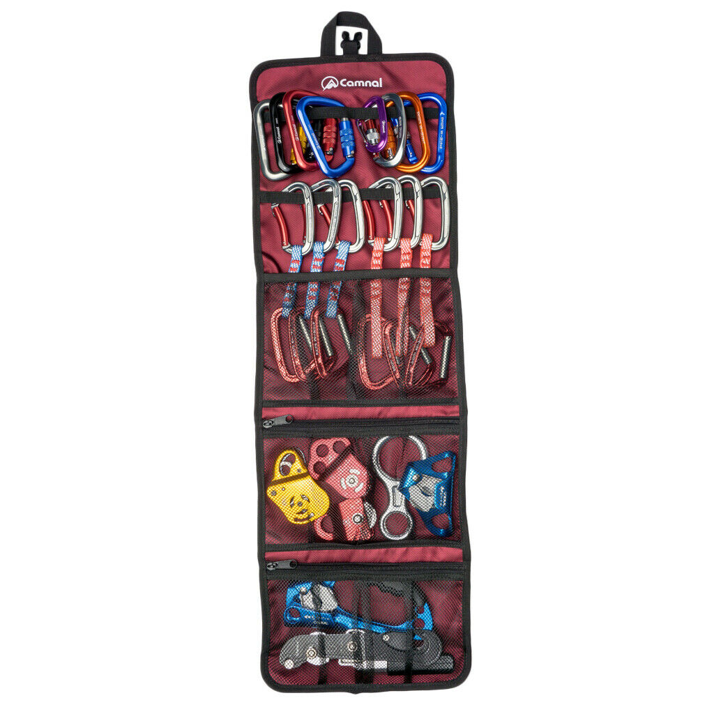 Rock Climbing Carabiner Storage Bag Hardware Buckle Holder Pouch Purple Red