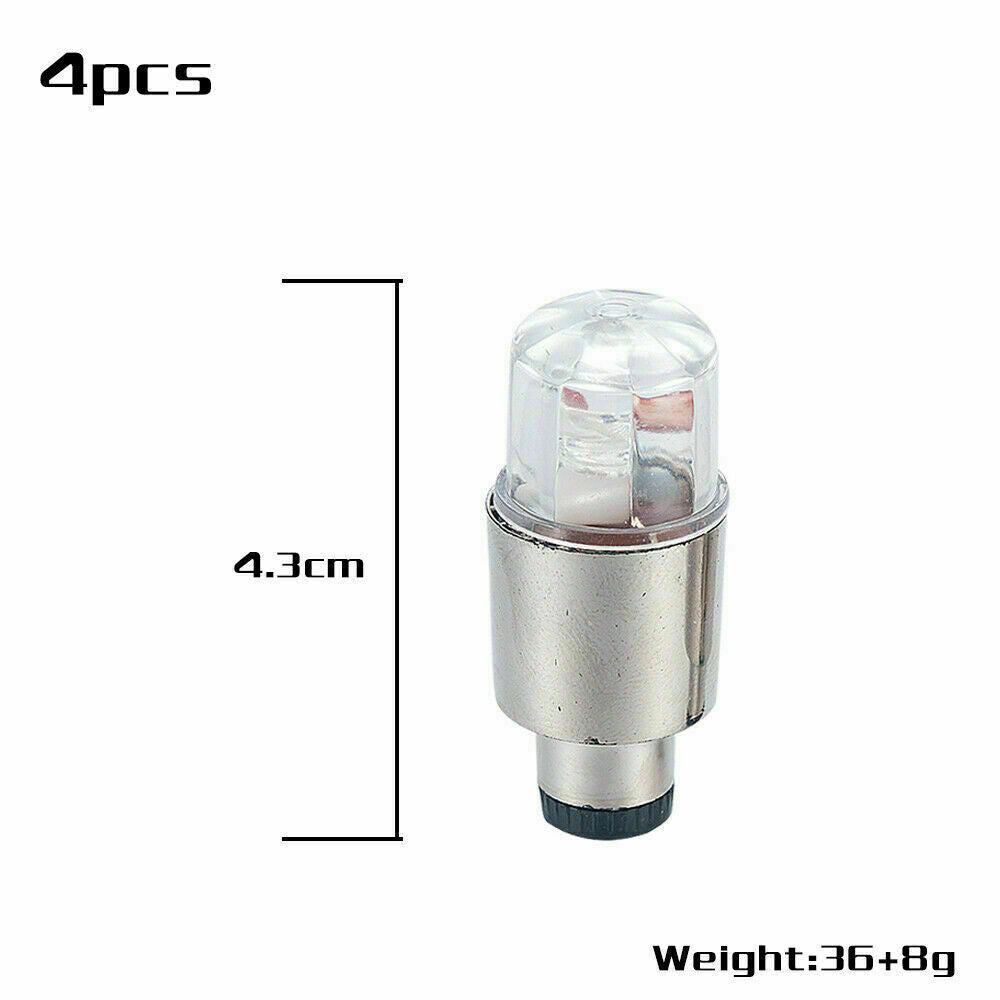 4x SUV Auto Car Wheel Tire Tyre Air Valve Stem LED Light Caps Cover Accessories