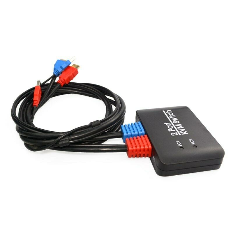 4K Video HDM KVM Switcher 2 Ports Splitter With Cable for Dual Mouse Keyboard CN