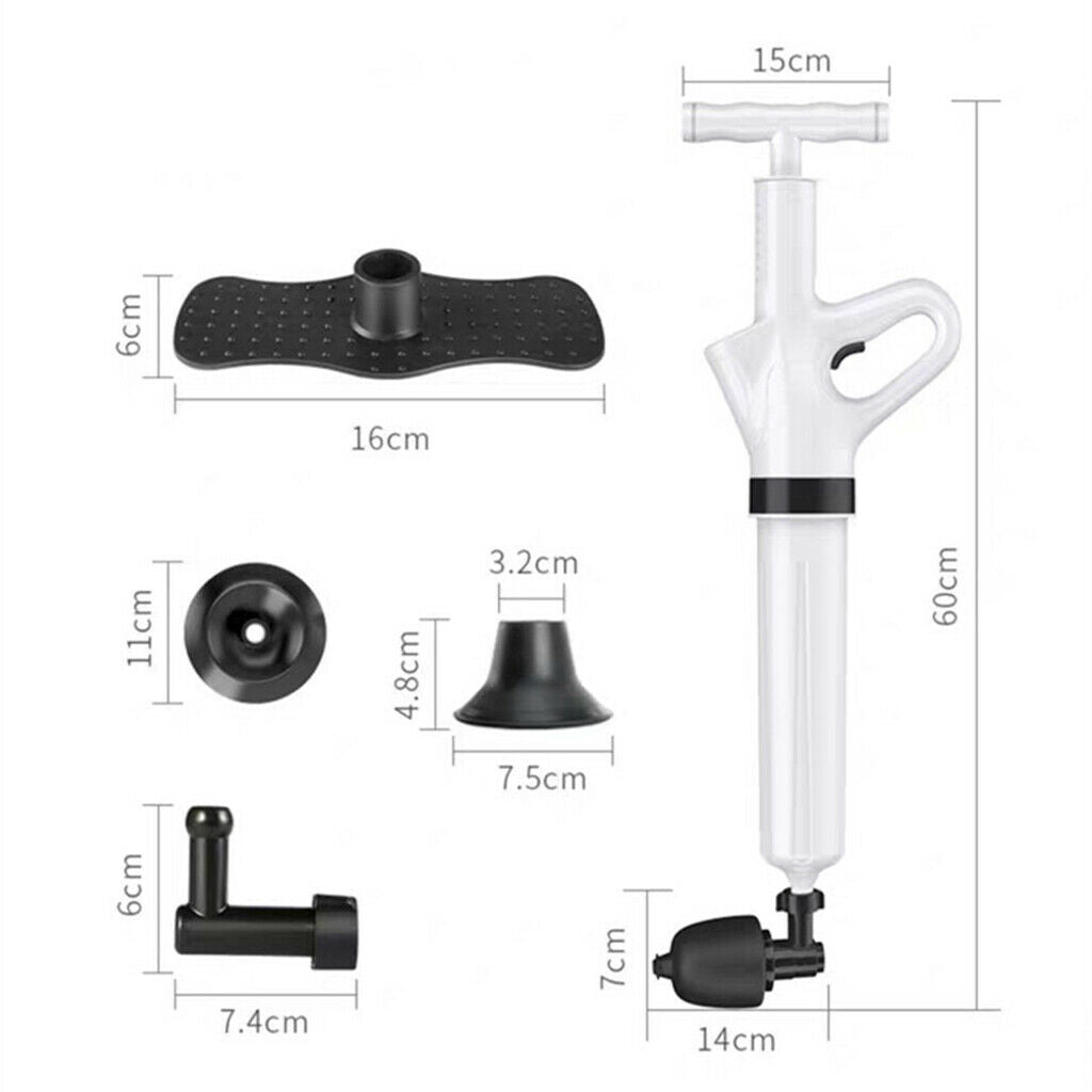 Toilet Plunger Opener Cleaner Pump for Toilet Bathtub Sink and Floor Drain
