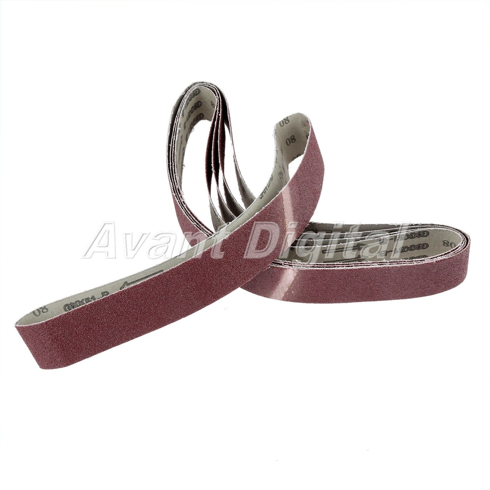 Aluminium Oxide 60# Grit Sharpening Belts Abrasive Polishing Sanding Paper 5pcs