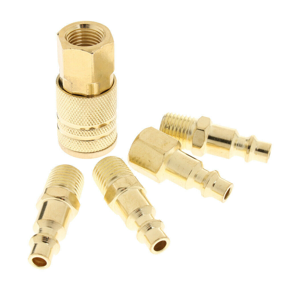 1/4" Quick Connect Coupler Air Line Hose Plug Fittings Male Female Tool