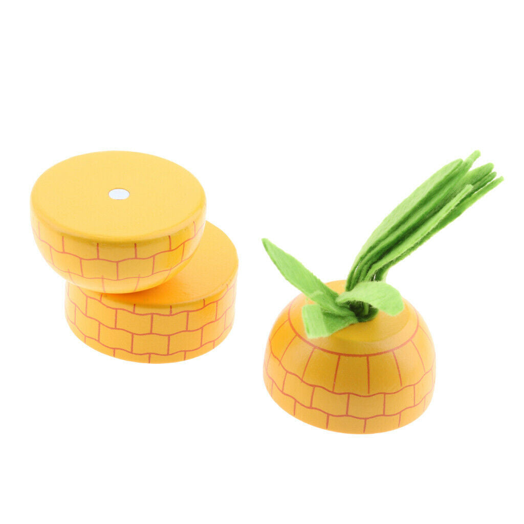 Pretend Role Play Food Fruit Wooden Pineapple  Connected Kids Toys