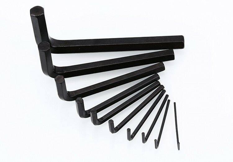10PCS METRIC HEX KEY ALLEN WRENCH KIT 0.7, 0.9, 1.27, 1.5, 2, 2.5, 3, 4, 5, 6 MM