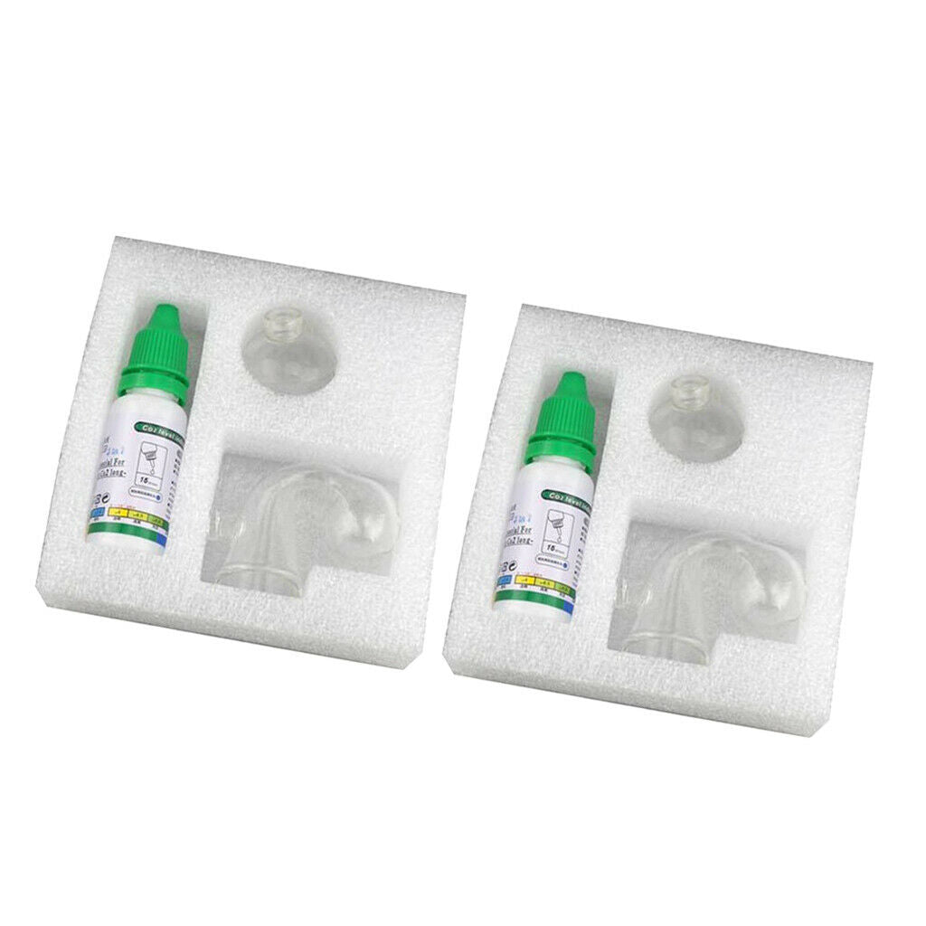 2xCarbon Dioxide CO2 Monitor Glass Drop  Checker  Indicator Aquarium