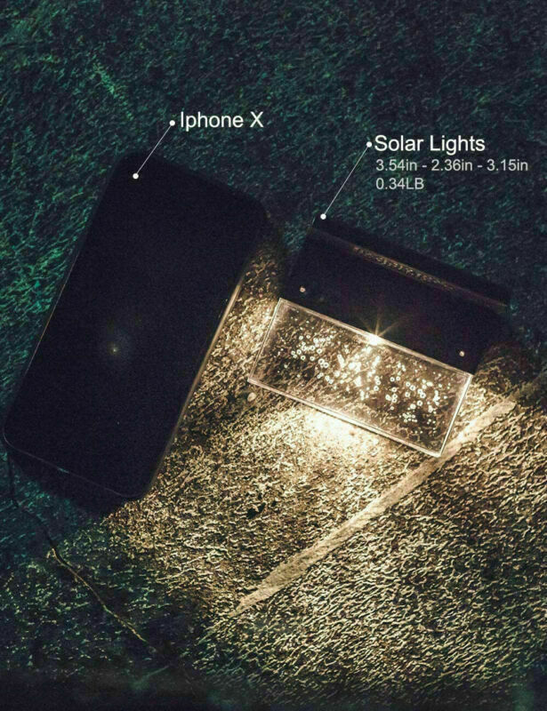 6 PACK Solar Deck Light Fence Post Light Outdoor Lighting Garden Decorative Lamp
