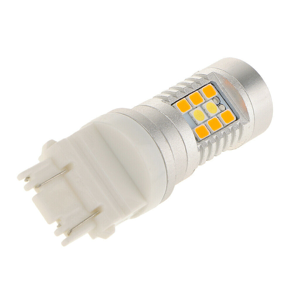 Double Amber Color Switchback White 3157 Bulb Led Signal Light  28 Cms