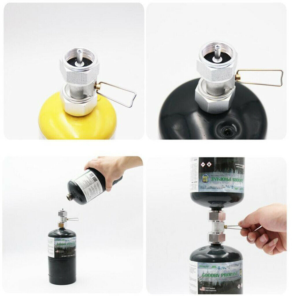 Outdoor Camping Gas Tank Connector Picnic Cylinder Split Type Adapter Conversion