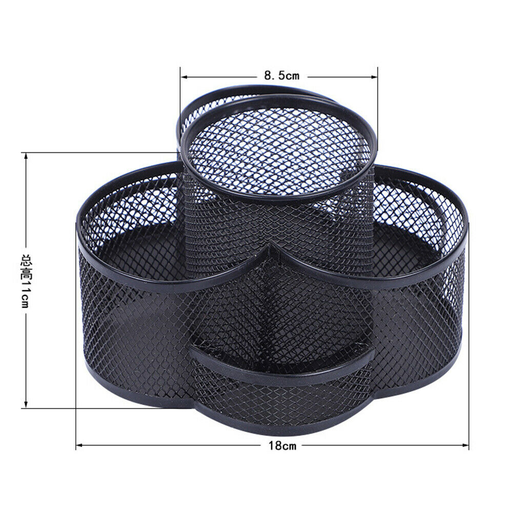 Rotatable desk organizer pen holder large capacity pencil box desk