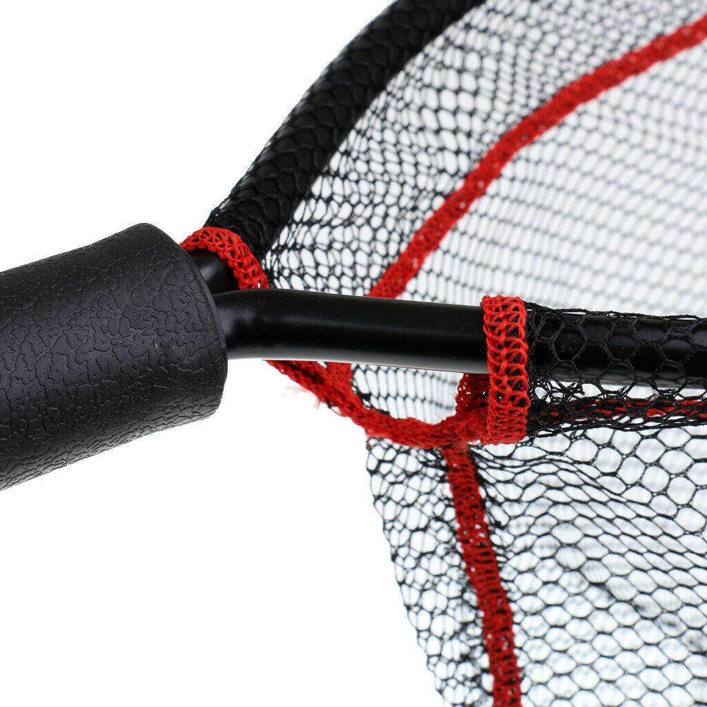 Small Fly Fishing Landing Nets Carp Trout Soft Landing Net w/ Safety Ropes