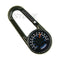 Outdoor Multifunctional Hiking Metal Carabiner Mini Compass Thermometer Keychain