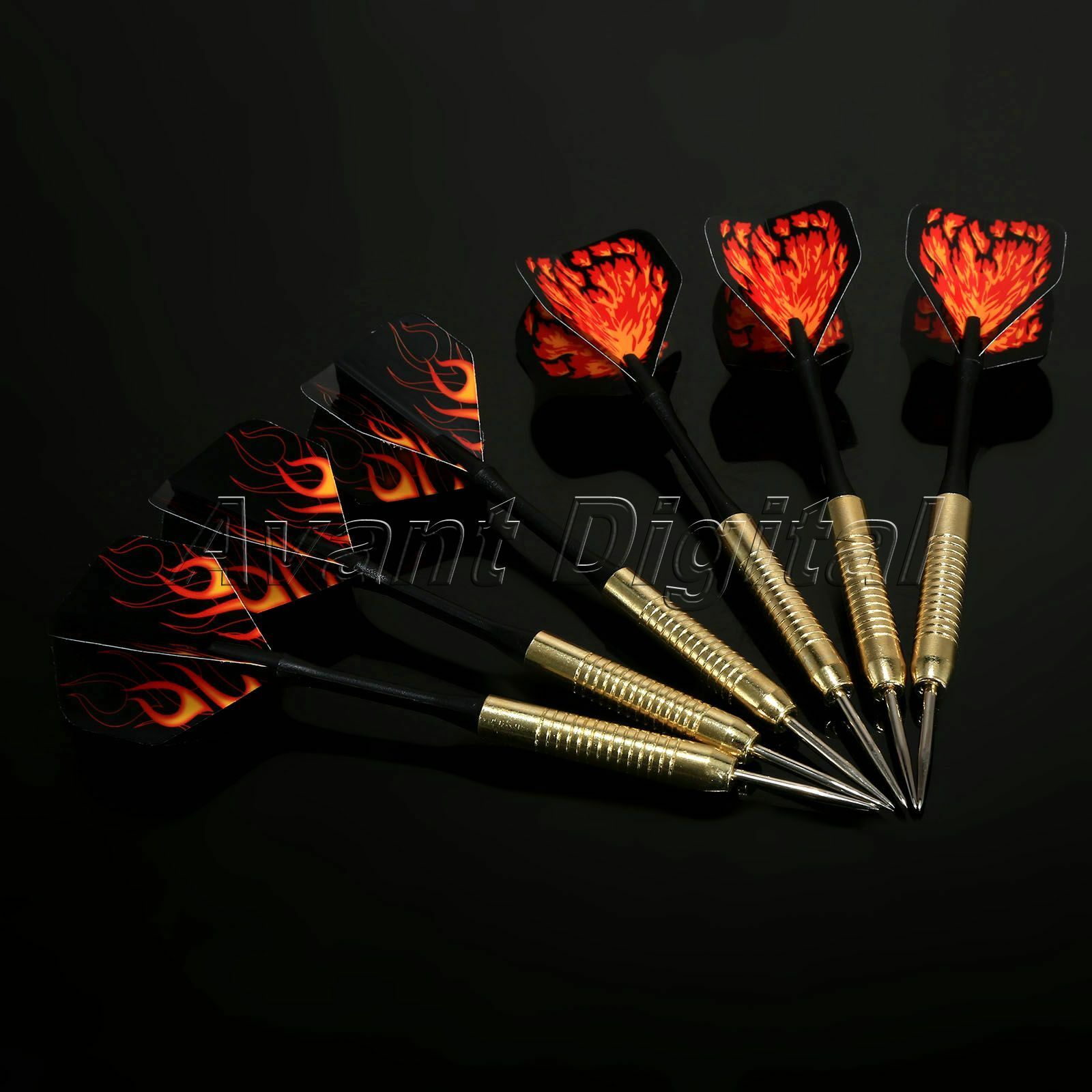 6Pcs Darts Stainless Steel Barrel Aluminium Shafts Stem Flights