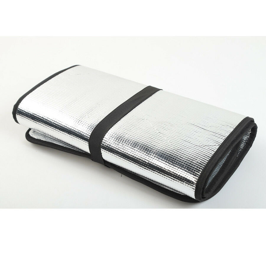 Foldable Car Window Sunshade Cover Elastic Straps Fixed Avoid Dashboard Cracking