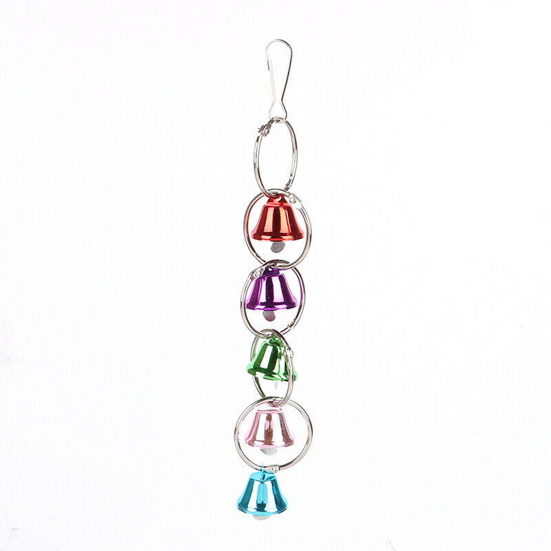 7Pcs Parrot Swing Bell Hanging Bird Cage Perch Toys Parakeet Cockatiel BudgiBDA