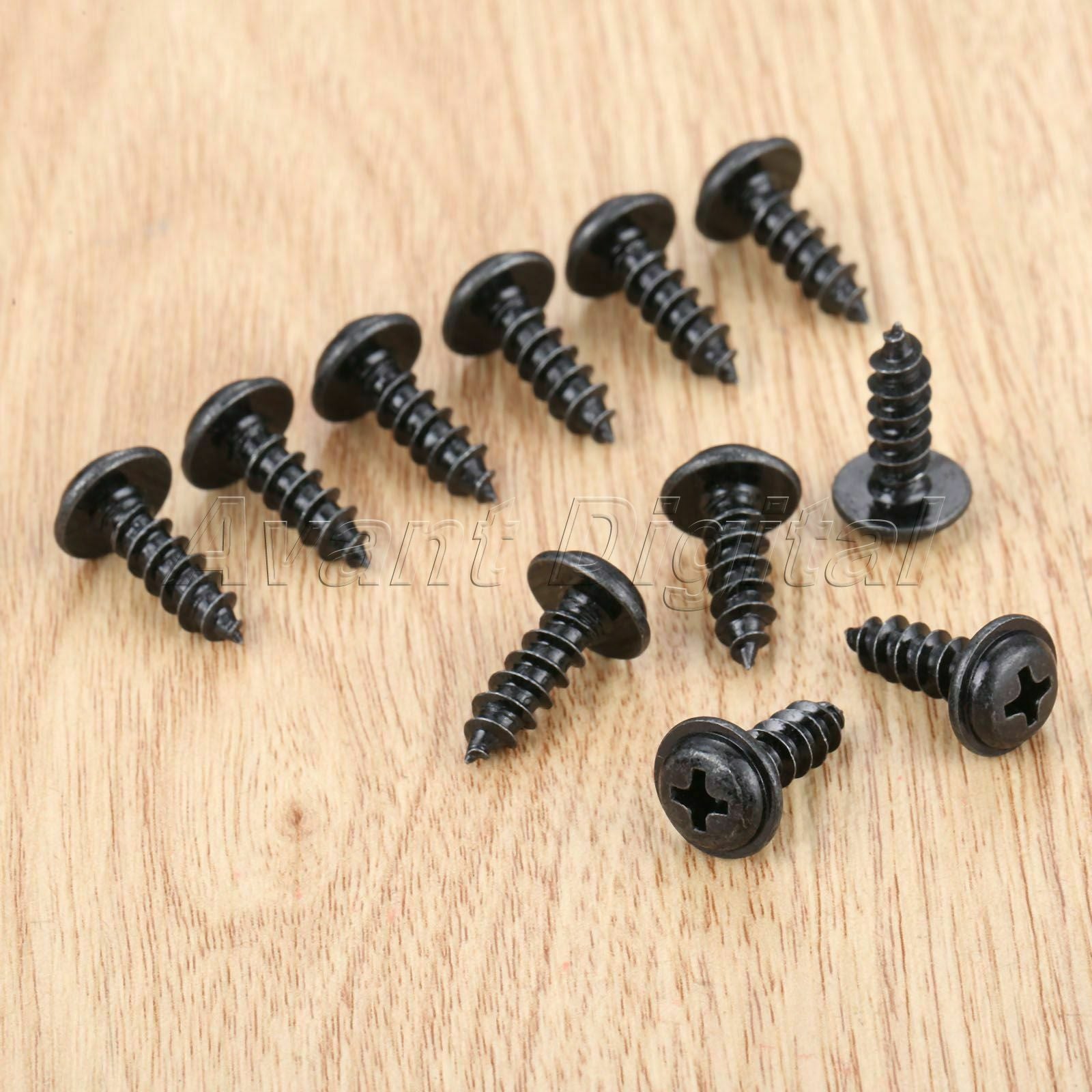 50x Auto Tapping Screws Fasteners Retainers 10.8x18.8mm Clips Metal Universal