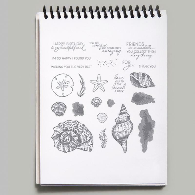 Shell Conch Seal Stamp with Cutting Dies Stencil DIY Scrapbook Embossing Photo