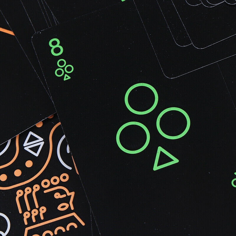 Black Luminous Fluorescent Poker Cards Playing Card Glow In The Dark rsJC.l8