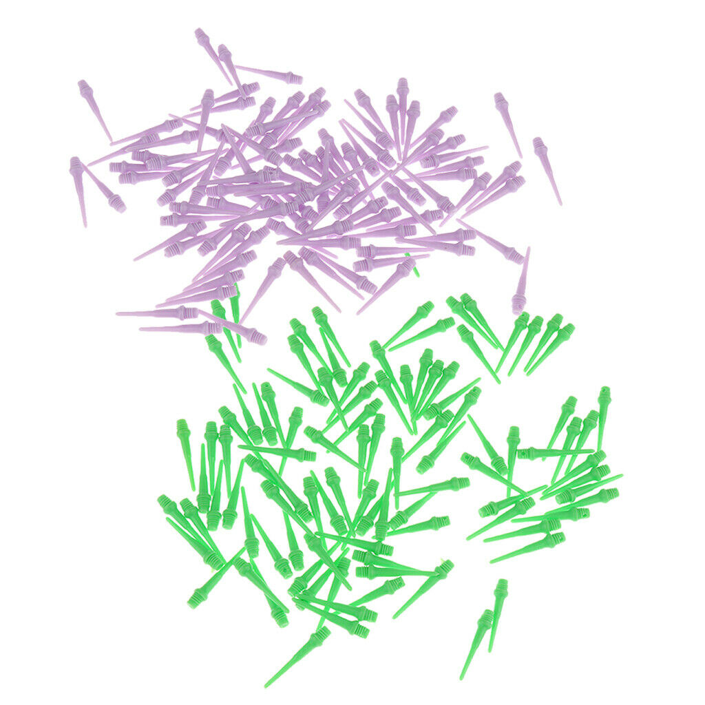 200 Pieces of Quality Tips with 2BA Thread for Soft Darts,  And Green