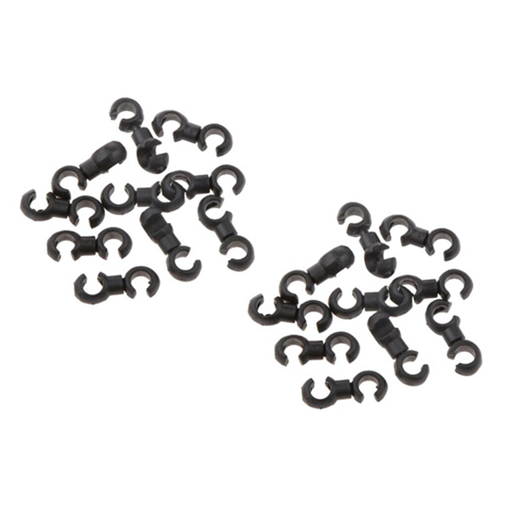 20pc Cycle Bike MTB Brake Gear Cable S Style Clips House Hose Guides C-C 10.7mm