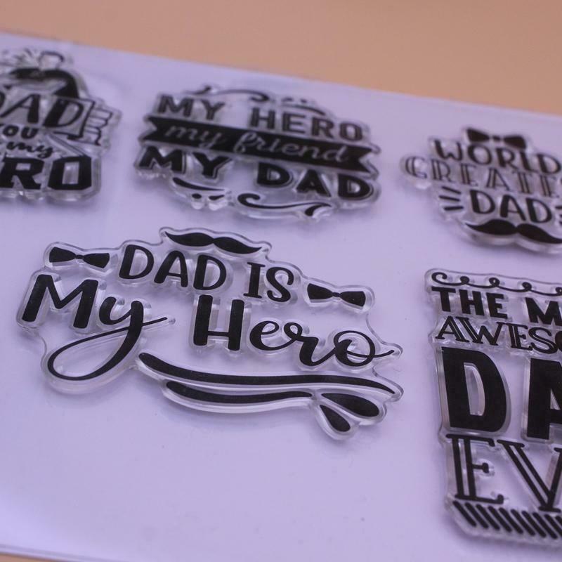 Father's Day Silicone Clear Seal Stamp DIY Scrapbooking Embossing Photo Album