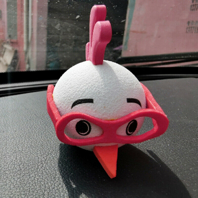 1Pc Cute glasses chickens car antenna pen topper aerial eva ball decor to.l8