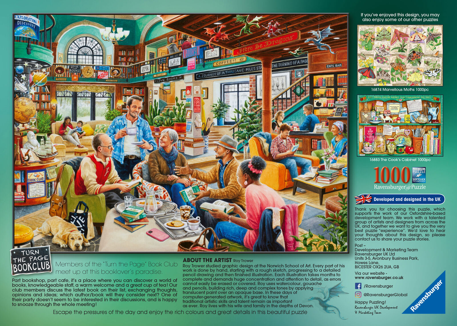16875 Ravensburger "Turn the Page" Bookclub Jigsaw Puzzle 1000 Pieces Age 12 Yea