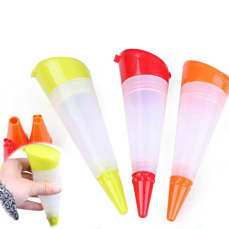 Silicone Pastry Icing Decorating Pen Piping Utensil Fondant Tool Nozzles Cake