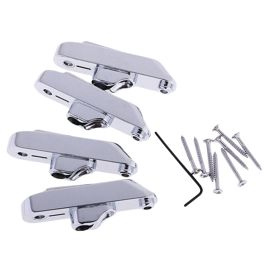 1 Set Zinc Alloy 4 Strings Bridge Individual String Bridge for Electric Bass