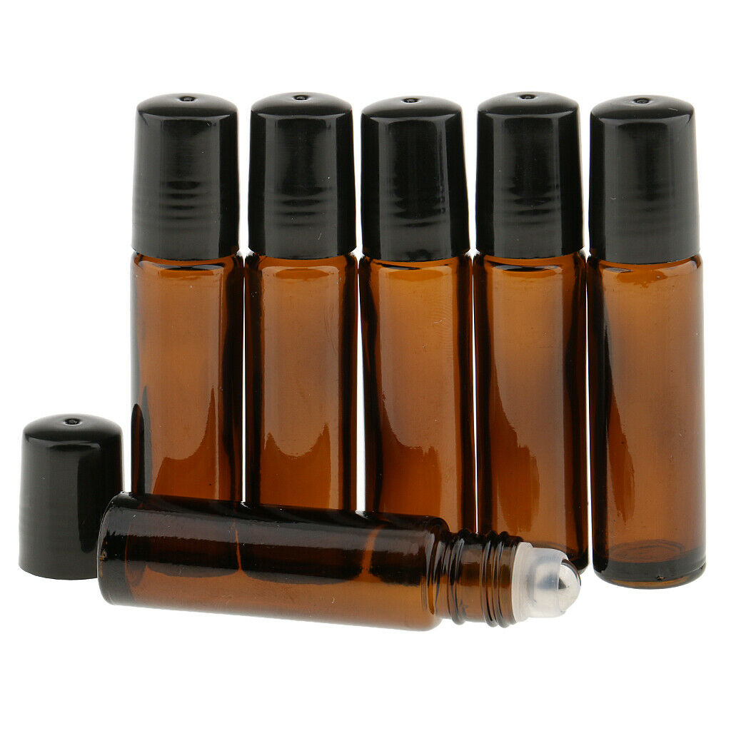 3 Pack 10ml Travel Glass Roller Bottles Tubes Containers for Oils Deodorants